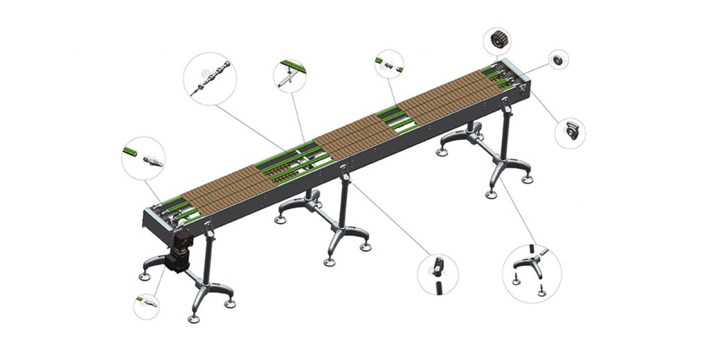 Layout de banda modular